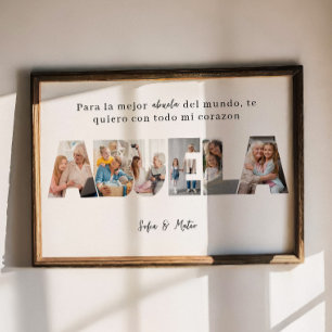 Spaanse Abuela-fotocollage voor Moederdag Poster
