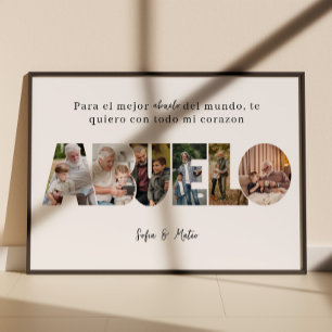 Spaanse Abuelo Fotocollage voor Vaderdag Poster
