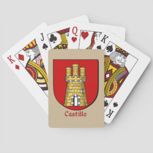 Spaanse achternaam Castillo Historic Shield Pokerkaarten