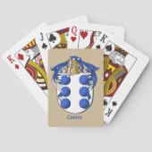 Spaanse achternaam Castro Shield and Mantle Pokerkaarten (Achterkant)