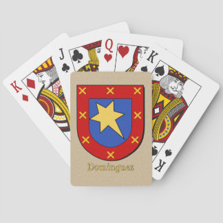 Spaanse achternaam Dominguez Historical Shield Pokerkaarten