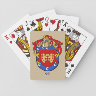 Spaanse achternaam Gil Shield and Mantle Speelkaarten