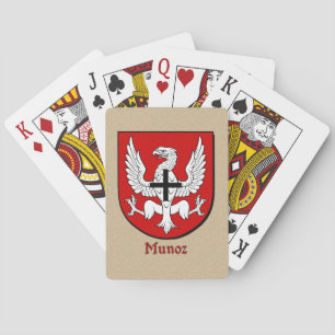 Spaanse achternaam Munoz Historical Shield Pokerkaarten