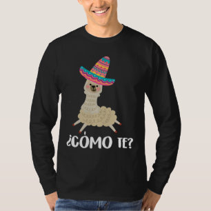 Spaanse Alpaca Cinco De Mayo Kinderen Hoe Heet Je T-shirt