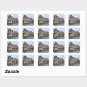 Spaanse architectuur vierkante sticker (Vel)