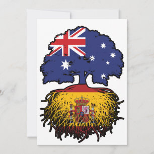 Spaanse Australische Australische ringbandvlag Kaart