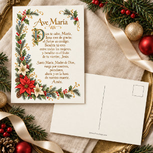 Spaanse Ave Maria kerstgebed Feestdagenkaart