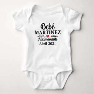 Spaanse Baby Naam Zwangerschap Aankondiging Romper