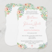 Spaanse Bautismo Baptism & eerste verjaardag voor  Kaart (Voorkant / Achterkant)