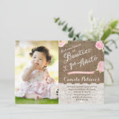 Spaanse Bautizo Cumple Baptism 1e verjaardag Foto Kaart (Staand voorkant)