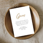 Spaanse begrafenis Gracias Memorial Gold Bedankkaart