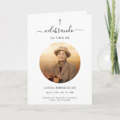 Spaanse begrafenis Memorial overlijdensprogramma k Kaart (Voorkant)