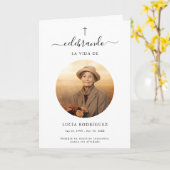 Spaanse begrafenis Memorial overlijdensprogramma k Kaart (Gele Bloem)