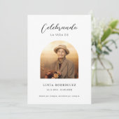 Spaanse begrafenis Order of Service Foto Programmakaart (Staand voorkant)