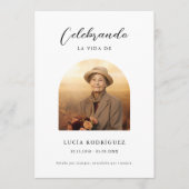 Spaanse begrafenis Order of Service Foto Programmakaart (Voorkant)