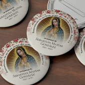 Spaanse begrafenis Virgen de Guadalupe Ronde Button 5,7 Cm
