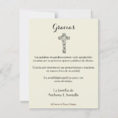 Spaanse begrafenissympathie Heilige Kaart Hartelij (Achterkant)