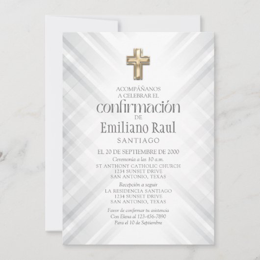 Spaanse bevestiging kaart (Voorkant)