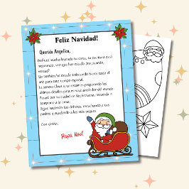 Spaanse blauwe brief van Santa Carta a Papá Noel