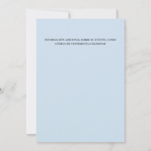 Spaanse Blauwe Winter Bloemen 80ste Verjaardagsfee Kaart (Achterkant)