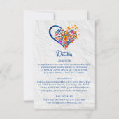 Spaanse Bloemen Hart & Vlinders Mexicaanse bruilof Kaart (Voorkant)