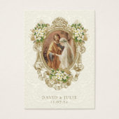 Spaanse bloemengold trouw Heilige kaart (Voorkant)