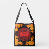 Spaanse bloemenprint crossbody tas (Achterkant)