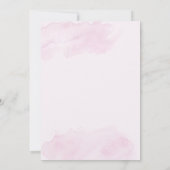 Spaanse blush roze bloemendoop kaart (Achterkant)