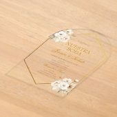 Spaanse Boho Bloemen Bruiloft Acryl Uitnodigingen (Laagn)