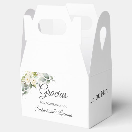 Spaanse Boho bruiloft Bedankdoosjes (Geopend)