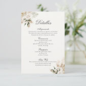 Spaanse Boho bruiloft details de la Boda Informatiekaartje (Staand voorkant)