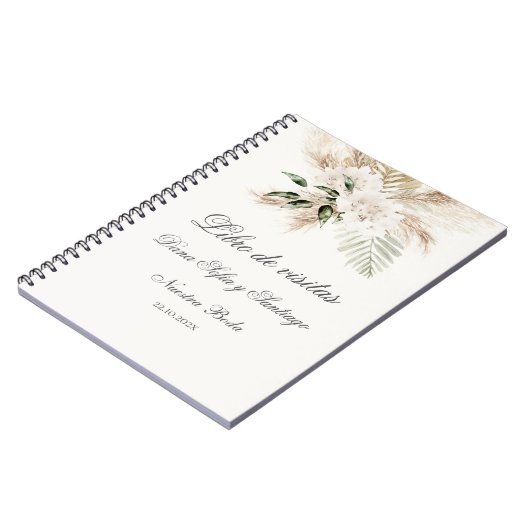 Spaanse Boho bruiloft gast Notitieboek (Linkerzijde)