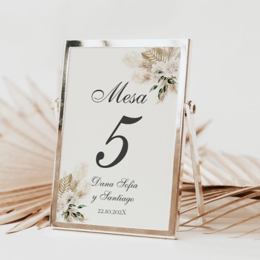 Spaanse Boho bruiloft Kaart