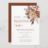 Spaanse Boho bruiloft Kaart (Voorkant / Achterkant)