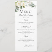 Spaanse Boho bruiloft Menu (Voorkant)