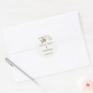 Spaanse Boho bruiloft Ronde Sticker