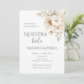 Spaanse Boho bruiloft uitnodiging (Staand voorkant)