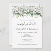 Spaanse Boho Floral Wedding Kaart (Voorkant)