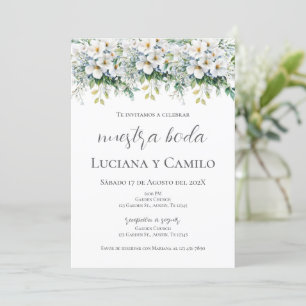 Spaanse Boho Floral Wedding Kaart