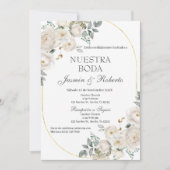 Spaanse Boho Floral Wedding Kaart (Voorkant)