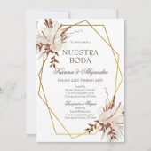 Spaanse Boho Floral Wedding Kaart (Voorkant)