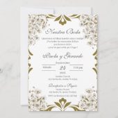 Spaanse Boho Floral Wedding Kaart (Voorkant)