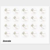 Spaanse Boho-huwelijk ronde sticker (Vel)