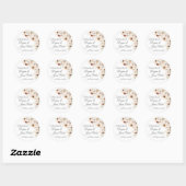 Spaanse Boho-huwelijk ronde sticker (Vel)