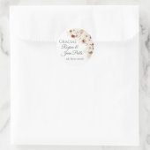 Spaanse Boho-huwelijk ronde sticker (Tas)