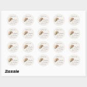 Spaanse Boho-huwelijk ronde sticker (Vel)