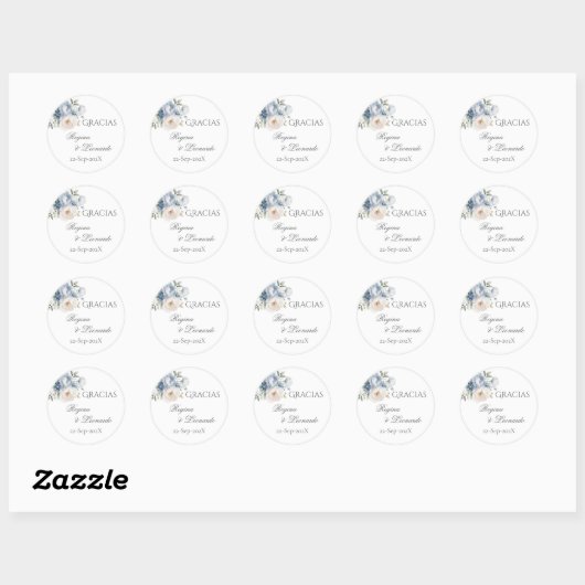 Spaanse Boho-huwelijk ronde sticker (Vel)