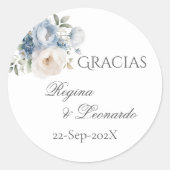 Spaanse Boho-huwelijk ronde sticker  (Voorkant)
