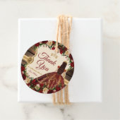 Spaanse Bourgogne Bloemen Rustiek 15 Años Bedankt Bedankjes Labels (In situ)