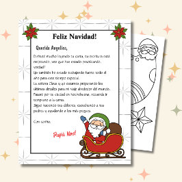 Spaanse brief van Santa White Carta a Papá Noel